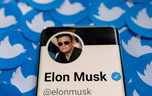Elon Musk is at the top of Twitter